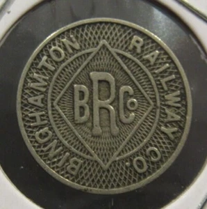 Very Old Binghamton, NY Railway Co. Transit Trolley Token - New York - Picture 1 of 2