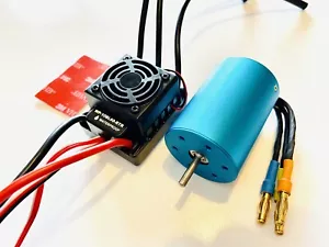 HSP 3300KV Motor 60A Hobbywing ESC Brushless Combo 2-3S Lipo 03302 37017 T-plug - Picture 1 of 7