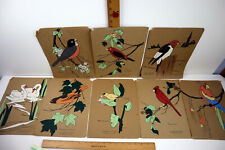 VTG Bess Bruce Cleaveland Built-up Posters 12"x9" Audubon Birds - READ -