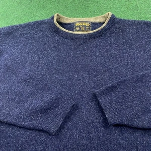 Vintage Woolrich Wool Sweater Mens XL Blue 90S Pullover Sweater USA MADE - Picture 1 of 6