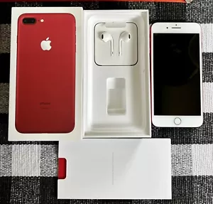 Apple iPhone 7 Plus RED 256GB Model A1784 Earbuds Included Excellent Condition - Picture 1 of 5