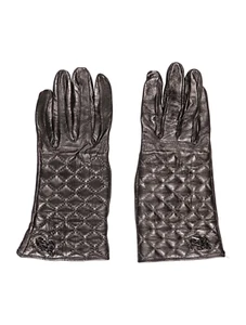 Burberry Metallic Quilted Leather Short Gloves Size 7 - Picture 1 of 12