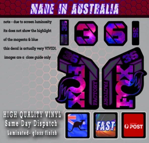 FOX style FACTORY 36 - 2021 Fork Decals Stickers GALAXY/grey/black - Bild 1 von 2