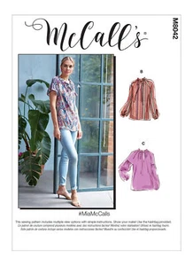 McCall's Misses & Plus Easy Peasant Tops Tunic Blouse Pattern M8042/R10441 Uncut - Picture 1 of 9
