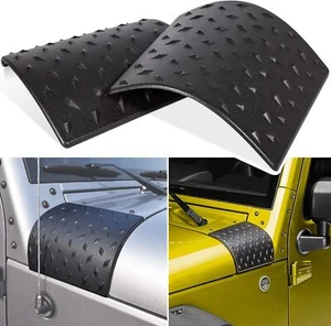 Black Cowl Body Armor Outer Cowling Cover For Jeep Wrangler JK JKU 2007-2018 - Picture 1 of 6