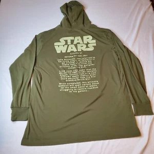 Star Wars Episode VI Return of The Jedi Mens Logo Hooded Green Size XL 22.5x28.5 - Picture 1 of 18