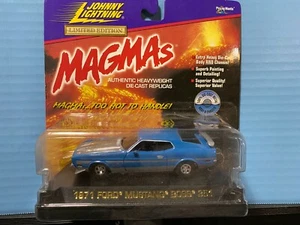 1/43 JOHNNY LIGHTNING MAGMAS 1971 FORD MUSTANG BOSS 351 GREBBER BLUE AND SILVER - Picture 1 of 2