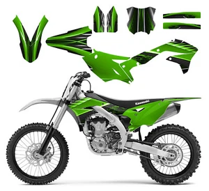 Kawasaki KX 450f KXF 450 2016 2017 kit de calcomanía gráfica #3333 verde - Imagen 1 de 19