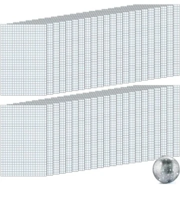 自粘性镜子马赛克瓷砖镜面瓷砖自粘性10800银色 — 第 1/4 张图片
