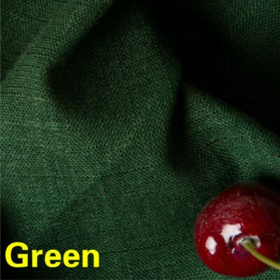 Tecido de linho de algodão tecido slub sólido puro linho cambricano faça você mesmo fantasia cortina vestido - Imagem 1 de 4