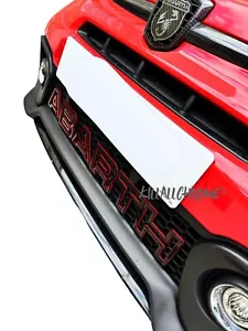 Abarth 500 595 Front Grill Letters 500 Series 4 (2016–2024) Black + Red Clip On - Picture 1 of 10
