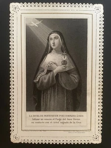 Tarjeta santa santino merlettato canivet LETAILLE PL. 789 NUN. - Imagen 1 de 2