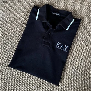 Emporio Armani (EA7) Men's Black Polo Shirt Size Medium - Excellent Condition - Picture 1 of 4