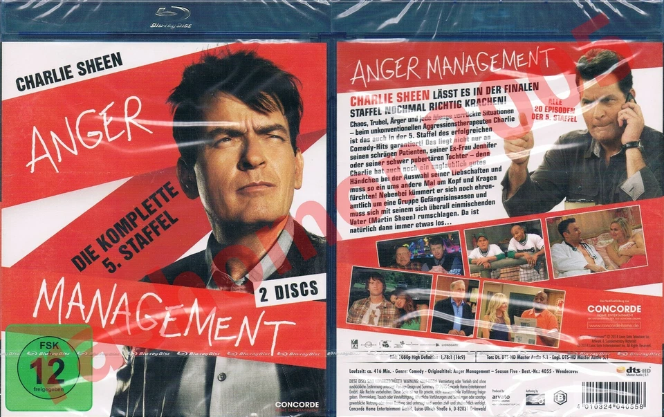 Blu-ray ANGER MANAGEMENT TV SERIES SEASON 5 Charlie Sheen Shawnee Smith Region B - Image 1 of 1