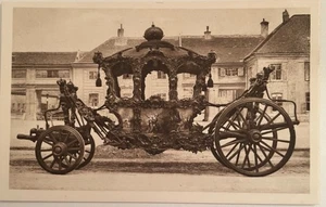 Coronation royal coach of Charles VI Schonbrunn Wagenburg photo postcard Austria - Picture 1 of 3