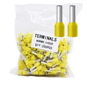 Fidioto AWG12 Wire Ferrules Terminals, 250pcs Terminal 12AWG, Yellow  - Picture 1 of 7