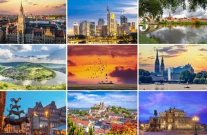 Postkarten Deutschland: Bilder Fotos München Frankfurt Hamburg Mosel Nordsee - Bild 1 von 10