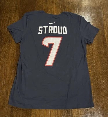 NFL Houston Texans Nike CJ Stroud #7 Camiseta Manga Corta Azul Para Mujer Mediana Foto 1 de 4
