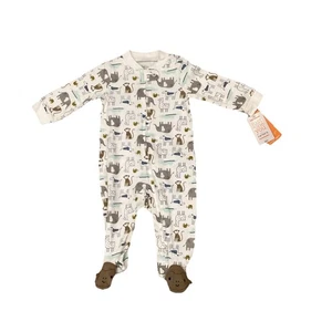 Carter’s Baby Boy Animal Footie Pajamas 2-Way Zip Monkey Feet 6 Months NEW W TAG - Picture 1 of 7