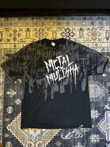 Metal Mulisha Shirt Mens XL Black Concrete Skull All Over Print Biker Y2K - Picture 1 of 6