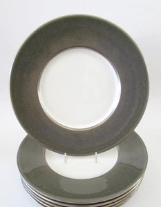 Juego de 4 platos de cena Jaune de porcelana cromada Francia salvia moteada JDM8 - Imagen 1 de 6