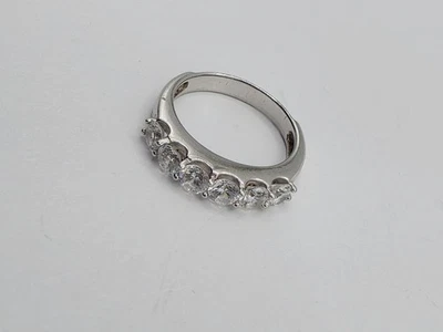 Sterling Silver CZ 925 China Ring NICE! Sparkling Large CZ Unique Size 8 - Image 1 of 4