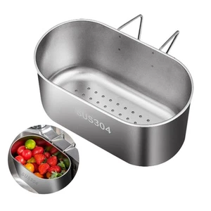 Stainless Steel Sink Drain Strainer Basket, Multifunctional Hanging Sink Stra... - Picture 1 of 8