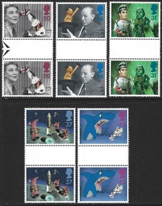 1996 Sg 1940/1944 50th Anniversary of Children's Television Gutter Pairs MNH - Picture 1 of 2
