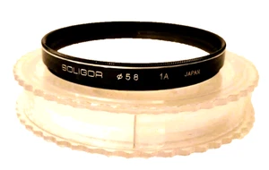 SOLIGOR   58mm  SKYLIGHT   1A   GLASS   FILTER   FOR    ZOOM   LENS - Picture 1 of 1