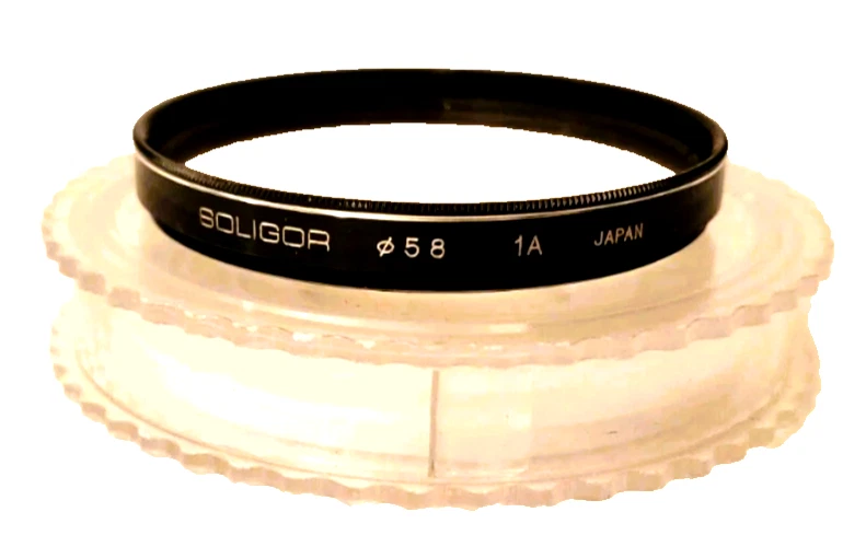 SOLIGOR   58mm  SKYLIGHT   1A   GLASS   FILTER   FOR    ZOOM   LENS - Image 1 of 1