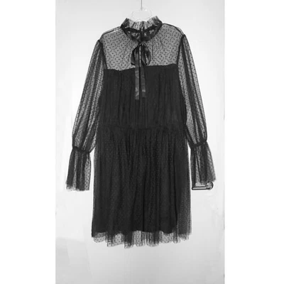 Chiffon Abendkleid Cocktailkleid Midikleid Silvester Weihnacht schwarz Gr.52 NEU - Bild 1 von 4