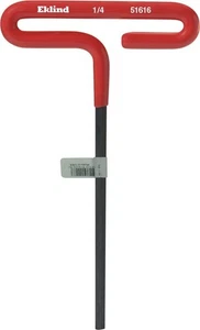 Eklind 51616 Alloy Steel Black SAE Dipped Loop 6 in. T-Handle Hex Key 1/4 in. - Picture 1 of 4