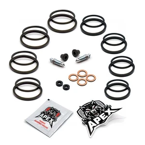 Kawasaki ZX10R Ninja E8F 2008 Front Brake Caliper Seal Service Kit Rebuild Set - Picture 1 of 6
