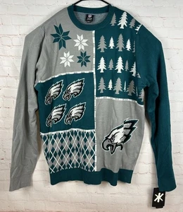 Neu mit Etikett Philadelphia Eagles Pullover 2XL grün NFL Football hässlicher Weihnachtspullover - Bild 1 von 7