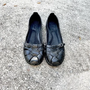 Børn Woven Leather Slip-On Loafers - Handcrafted Shoes - Black - Women’s Size 10 - Picture 1 of 8