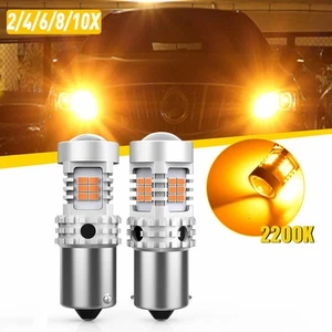 2-10x AUXITO BAU15S 26 LED INDICATOR AMBER SIGNAL TURN UTE LIGHT CAR BULB GLOBE - Picture 1 of 12