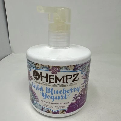 Hempz Wild Blueberry Yogurt Herbal Body Scrub 17oz Discontinued Limited Edition - Image 1 of 4