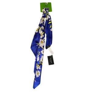 Kate Spade Sunshine Floral Silk Square Scarf 34" x 34" Wild Blue Iris - Picture 1 of 5