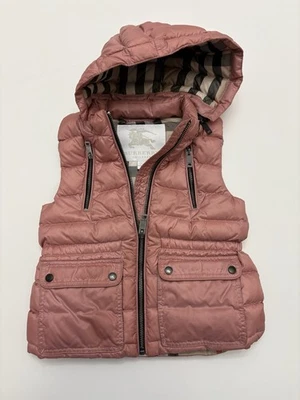  Chaleco con Capucha Burberry Niños Forrado Rosa Pato Mallardo Plumón Talla 4Y Foto 1 de 4