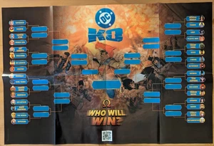 DC Comics K.O. Bracket - Wer gewinnt? Gefaltetes Promo Poster - eines pro Geschäft 2025 - Bild 1 von 2