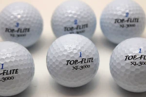 TOP FLITE XL 3000 SUPER STRAIGHT GOLFBÄLLE 2er Packungen, 6 Golfbälle gesamt alt STK - Bild 1 von 13