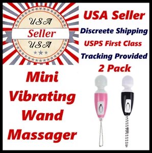 Mini Wand Massager Vibrating Massage - BLACK and PURPLE - Picture 1 of 5