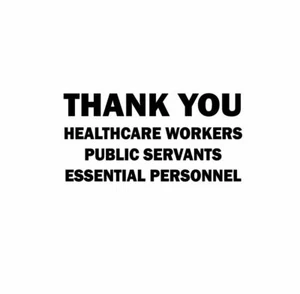 Thank You Healthcare Workers Public Servants Vehicle Decal Window Sticker 2593 - Bild 1 von 2