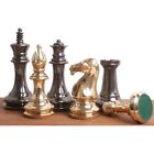 3.9" Fierce Knight Series Brass Metal Luxury Chess Set- Pieces Only- Gold & Grey