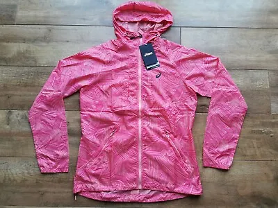 ASICS Womens FuzeX Packable Jacket Size UK M (BNWT) Motion Protect Peach Melba • 35.38€