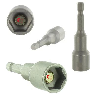 ABRABORO Stecknuss 6-kant SW 5 6 7 8 9 10 13 3/8 5/16 Nuss Innensechskant Magnet