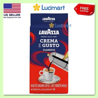 Bolsa de mezcla de café molido Lavazza Crema E Gusto Classico, tostado medio, 8,8 onzas Foto 1 de 4