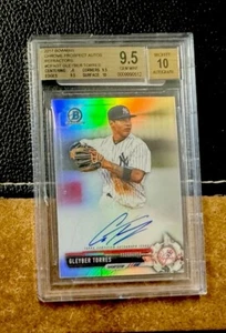 Gleyber Torres 2017 Bowman cromo refractor automático RC/499 BGS 9,5/10 gema como nuevo SSP - Imagen 1 de 3