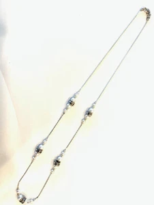 NWT Or Paz Sterling Silver 925 White Pearls 24" Necklace Made in Israel PZ - Picture 1 of 5