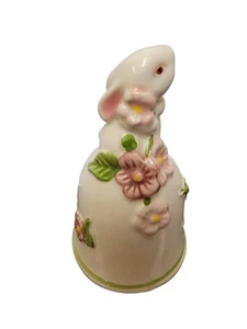 3.25" Vintage 1984 porcelain  AVON BUNNY RABBIT BELL Weiss Brazil  - Picture 1 of 7